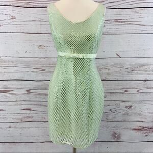 Be Smart sequin green sheath dress sparkles